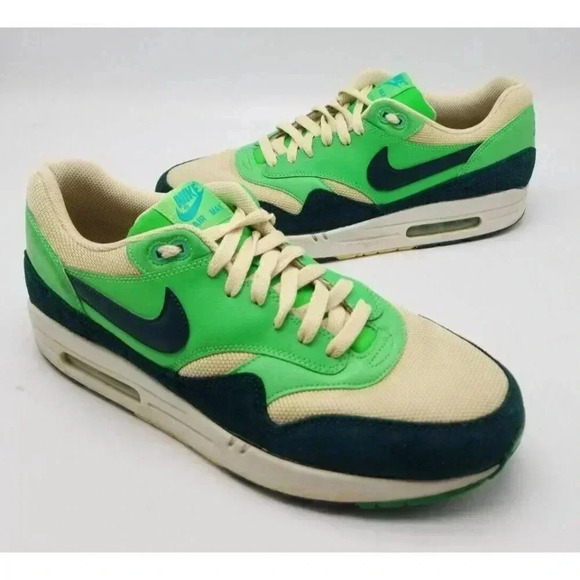 Nike Air Max 1 Essential Birch ATOMIC TEAL POISON GREEN 2012 Men's 13 537383-230 - Picture 1 of 10